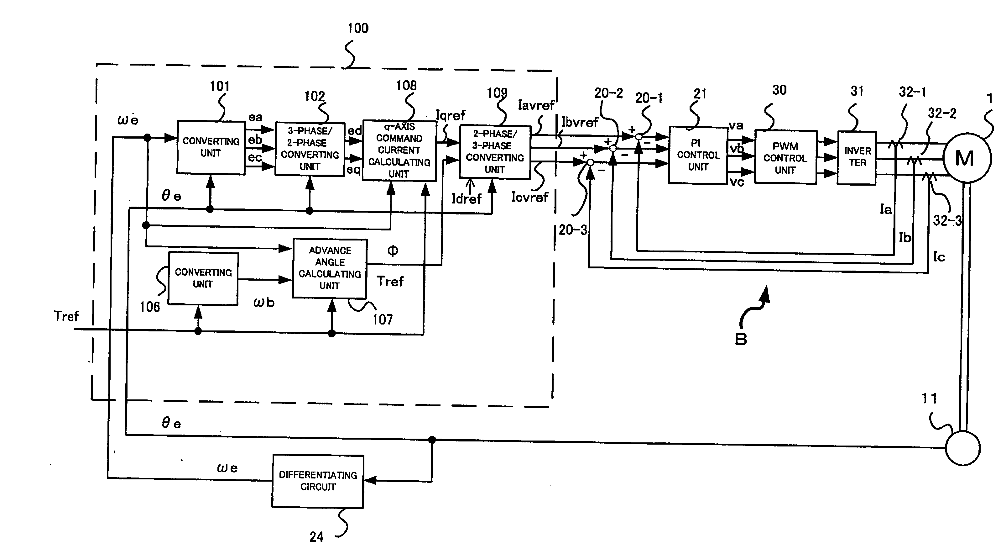 Motor and drive control device therefor