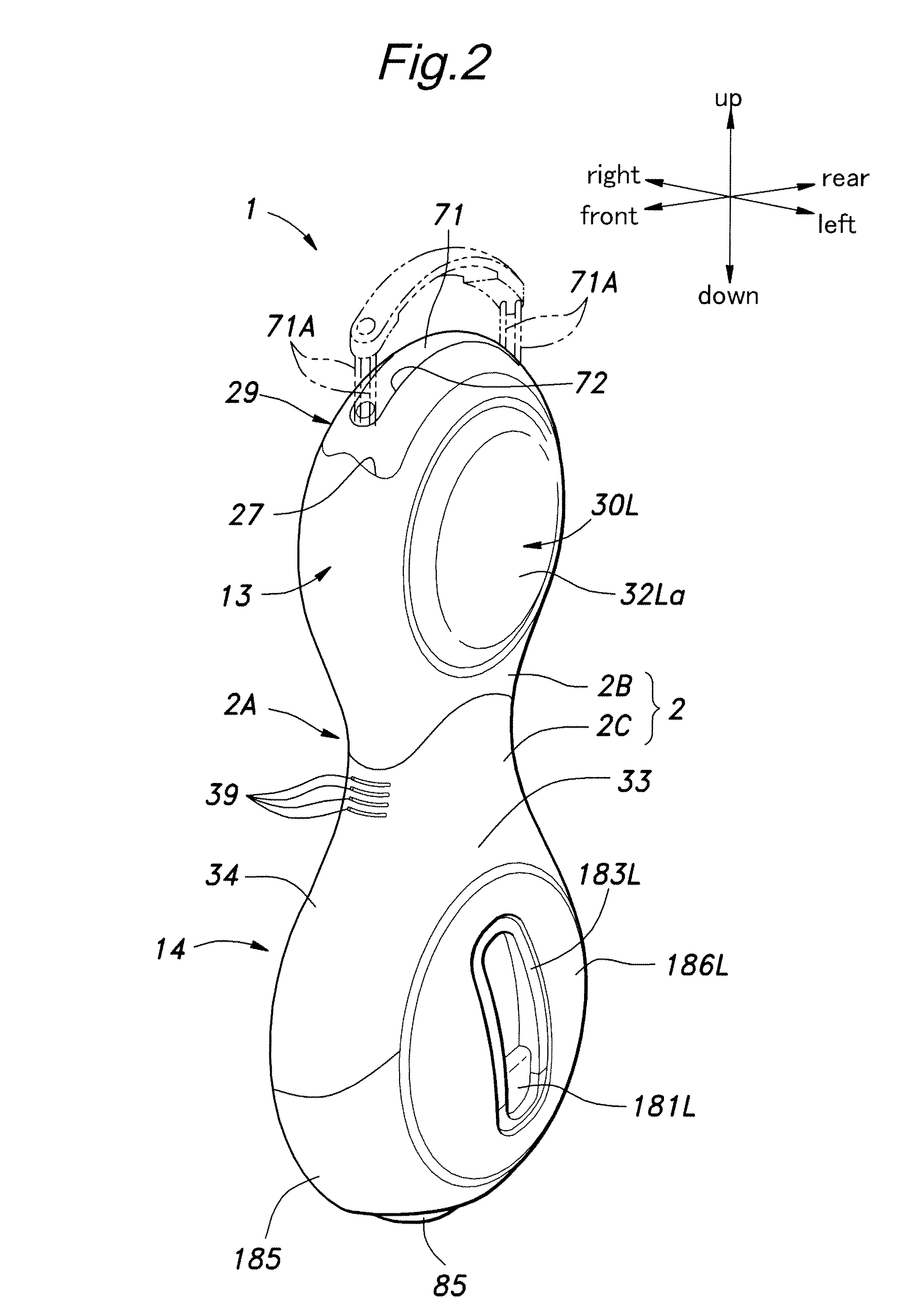 Frictional drive device and inverted pendulum type vehicle using the same