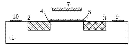 Micromechanical silicon-based clamped beam-based frequency detector and detection method