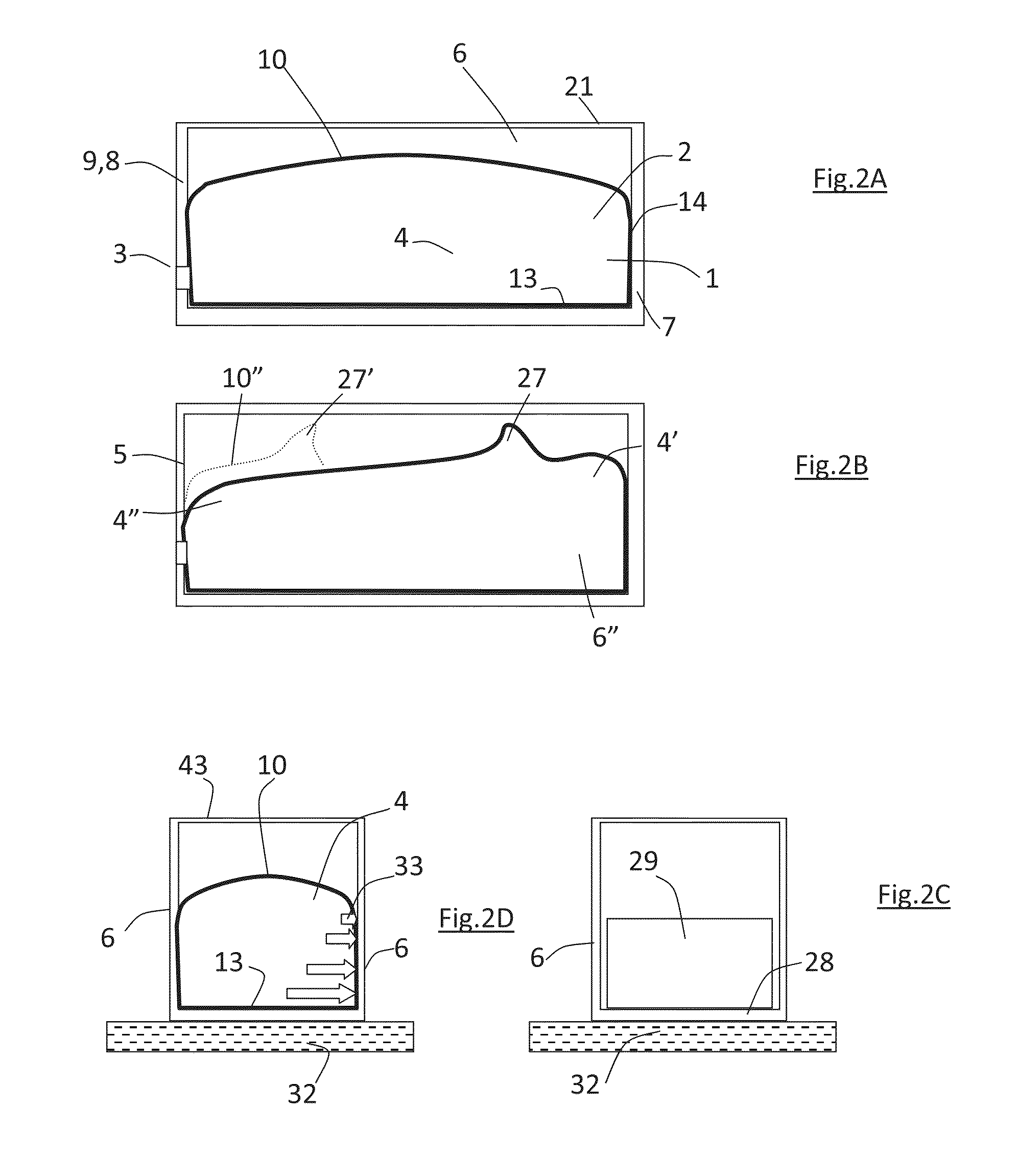 Flexible tank for fluid containerisation