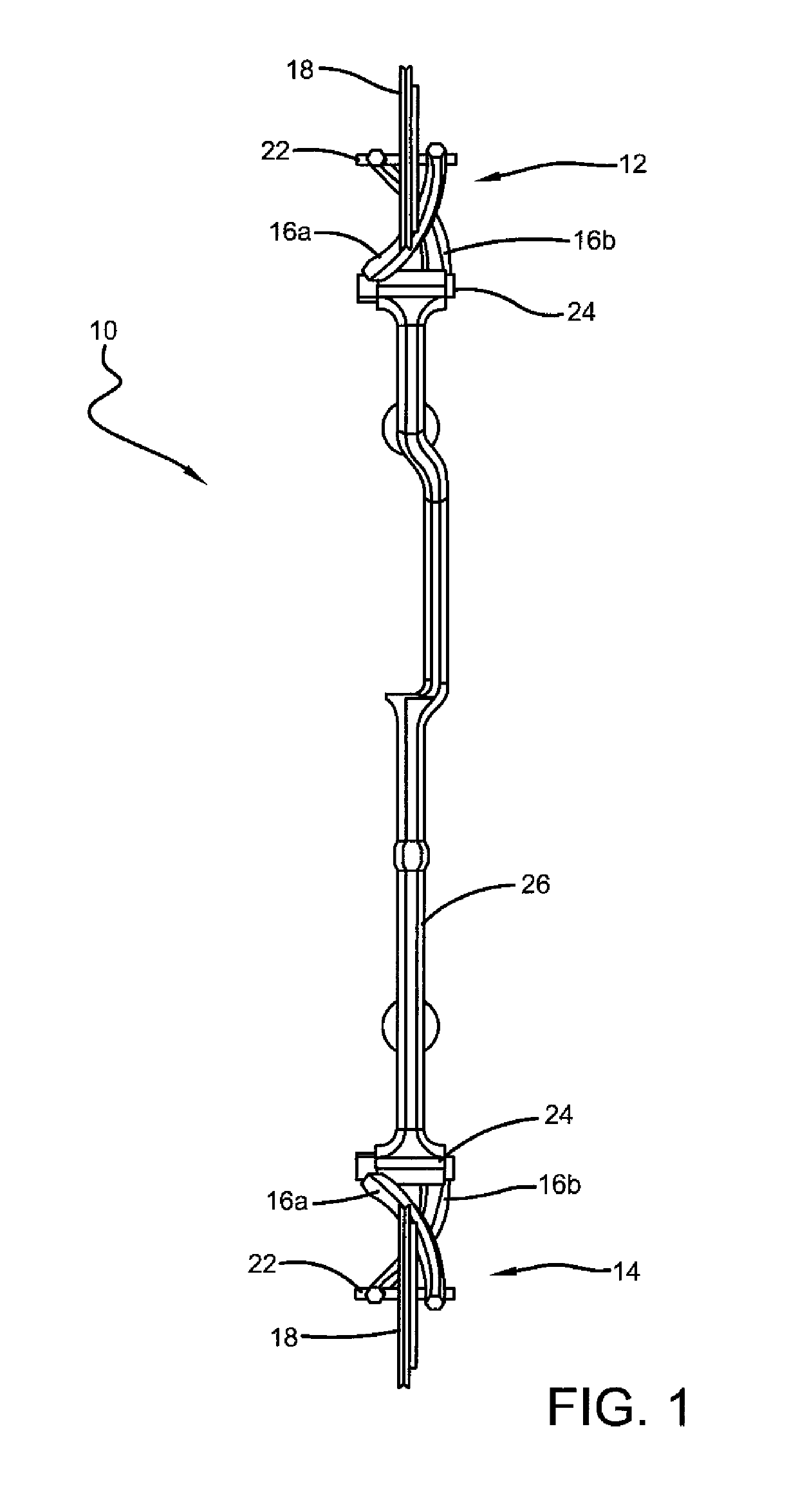 Double helix anti-phased archery limb