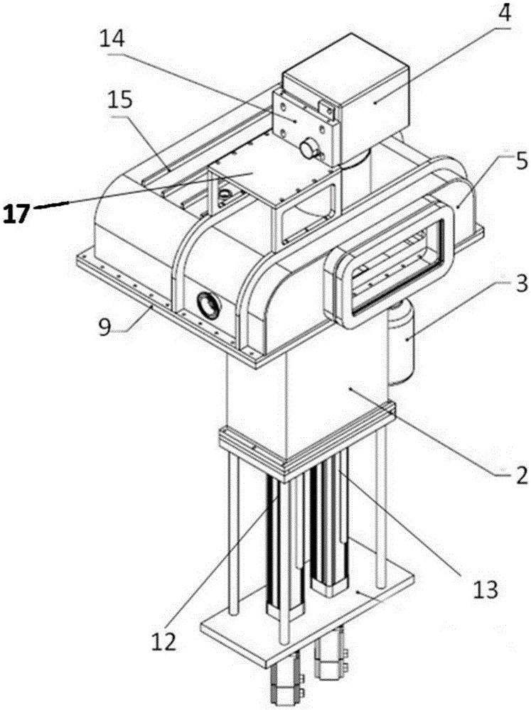 Metal three-dimensional printing vacuum molding cavity structure