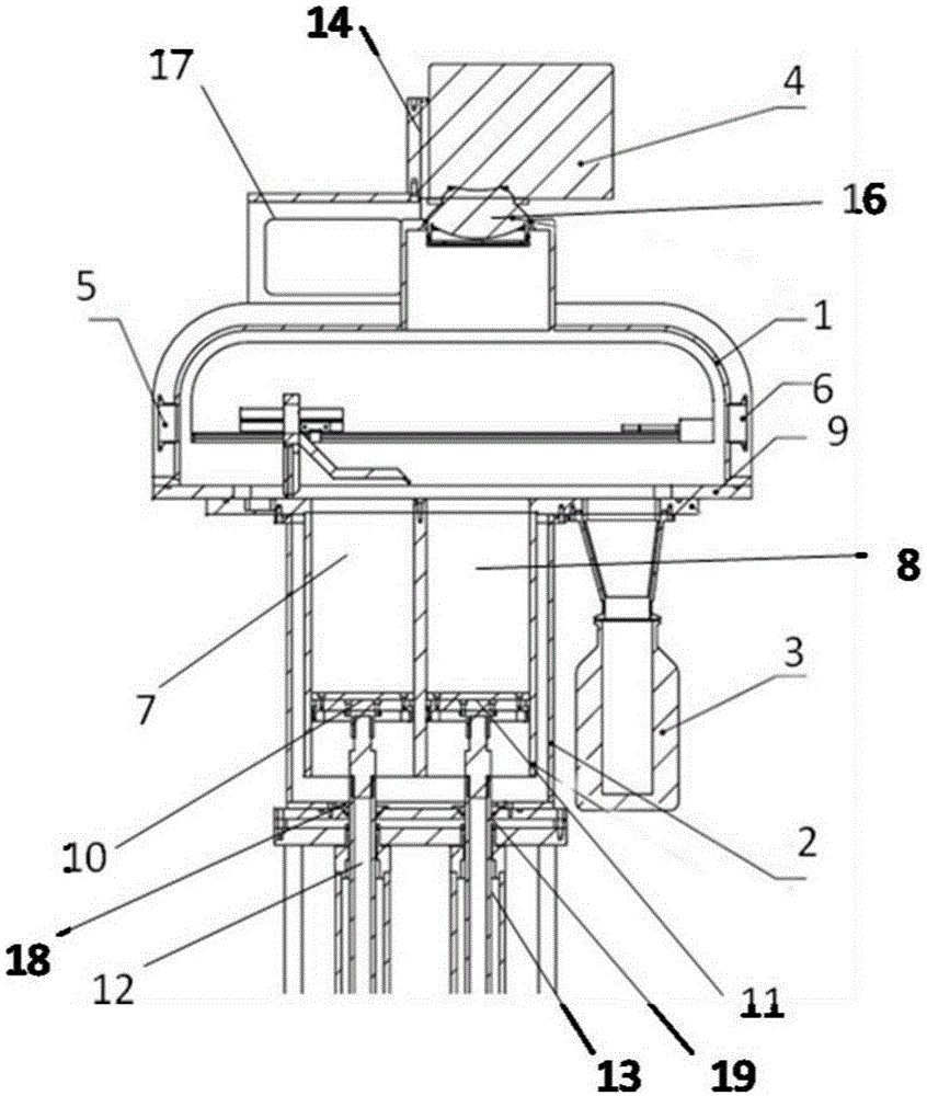 Metal three-dimensional printing vacuum molding cavity structure