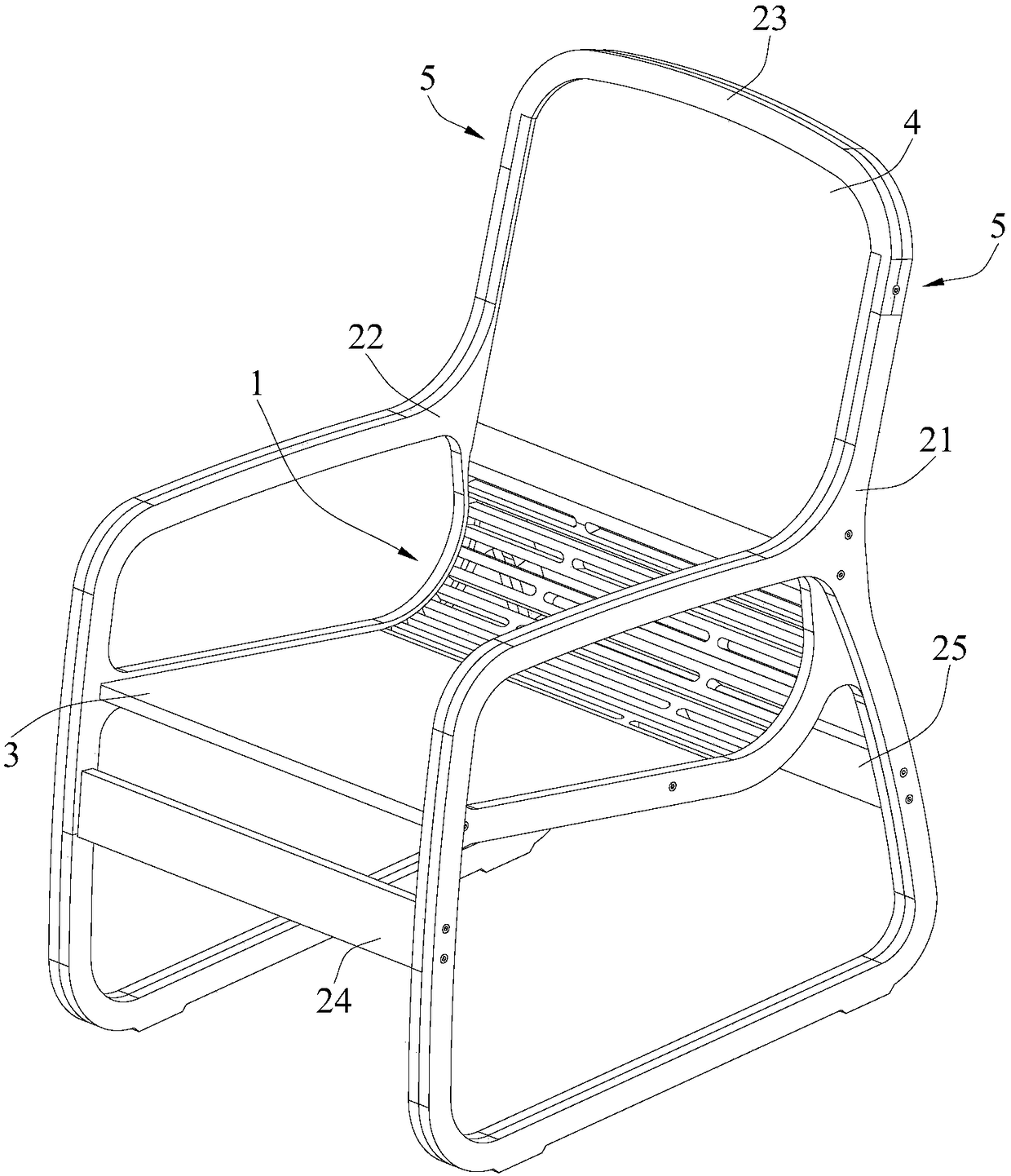 Furniture bending plate and chair adopting the same