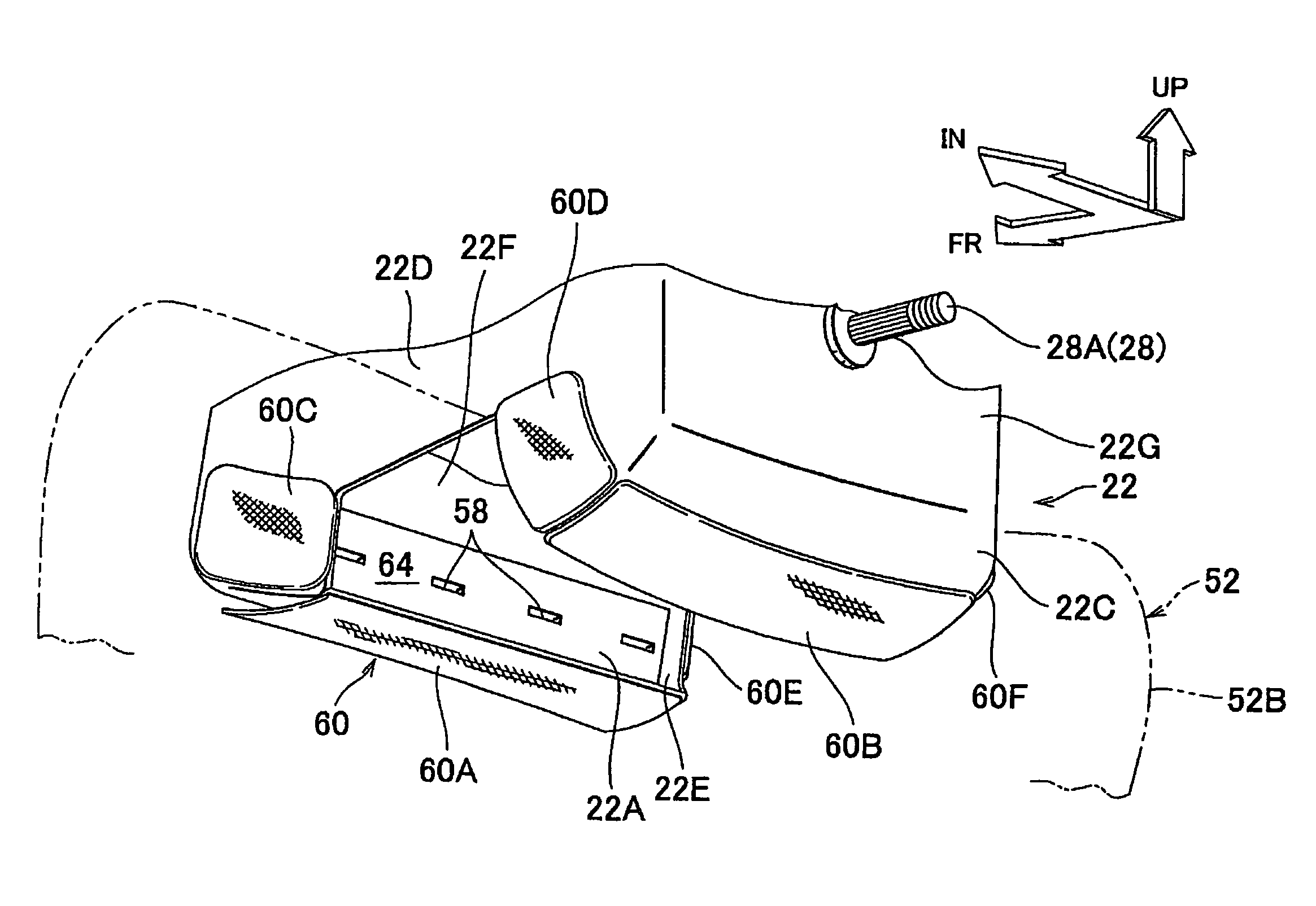 Knee airbag device