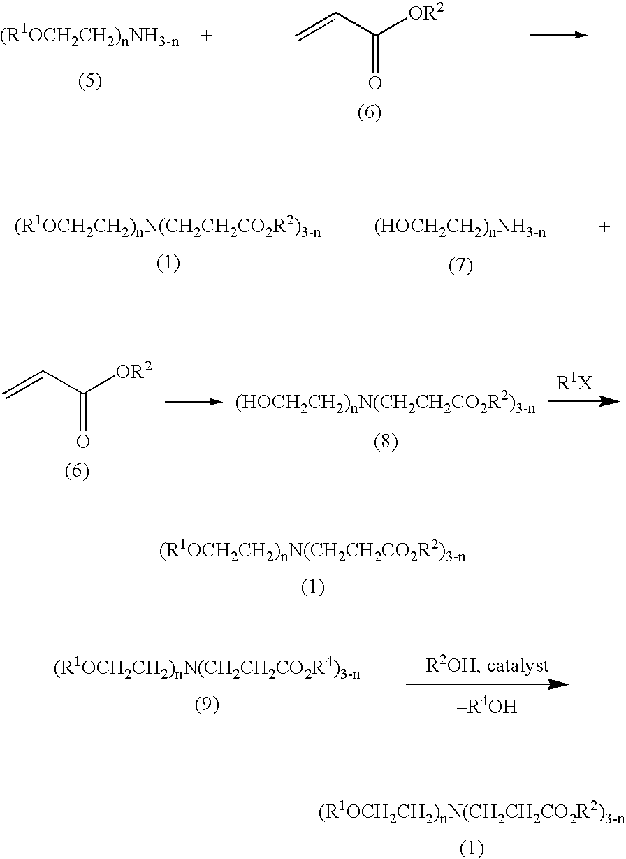 Tertiary amine compounds having an ester structure and processes for preparing same