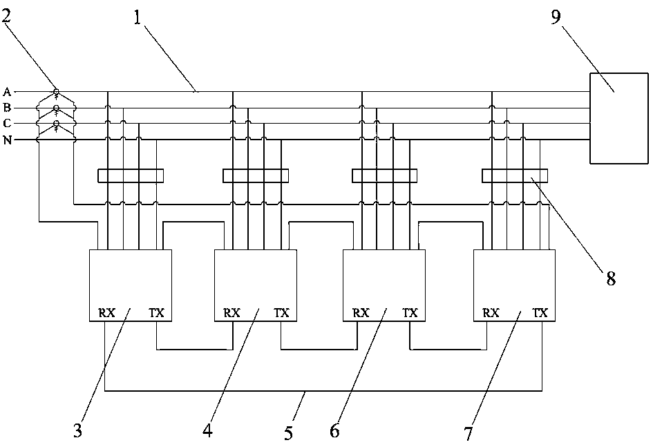 APF parallel operation system and method based on high-speed serial optical fiber