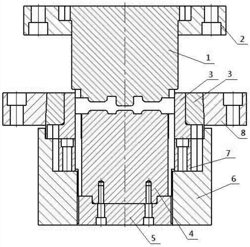 Idler machining method and combined mold for machining