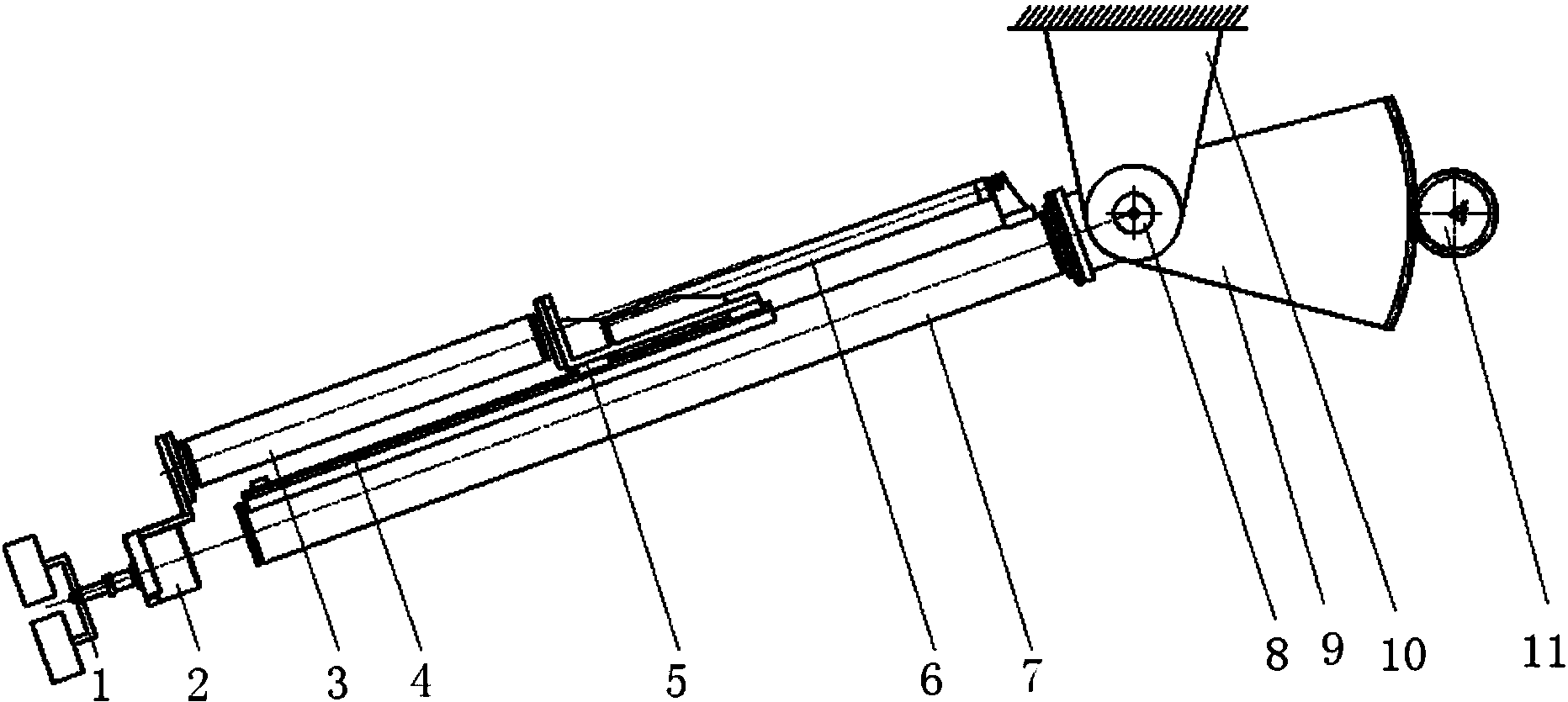 Ultrasonic detection device for circumferential weld of bottom head of reactor pressure vessel