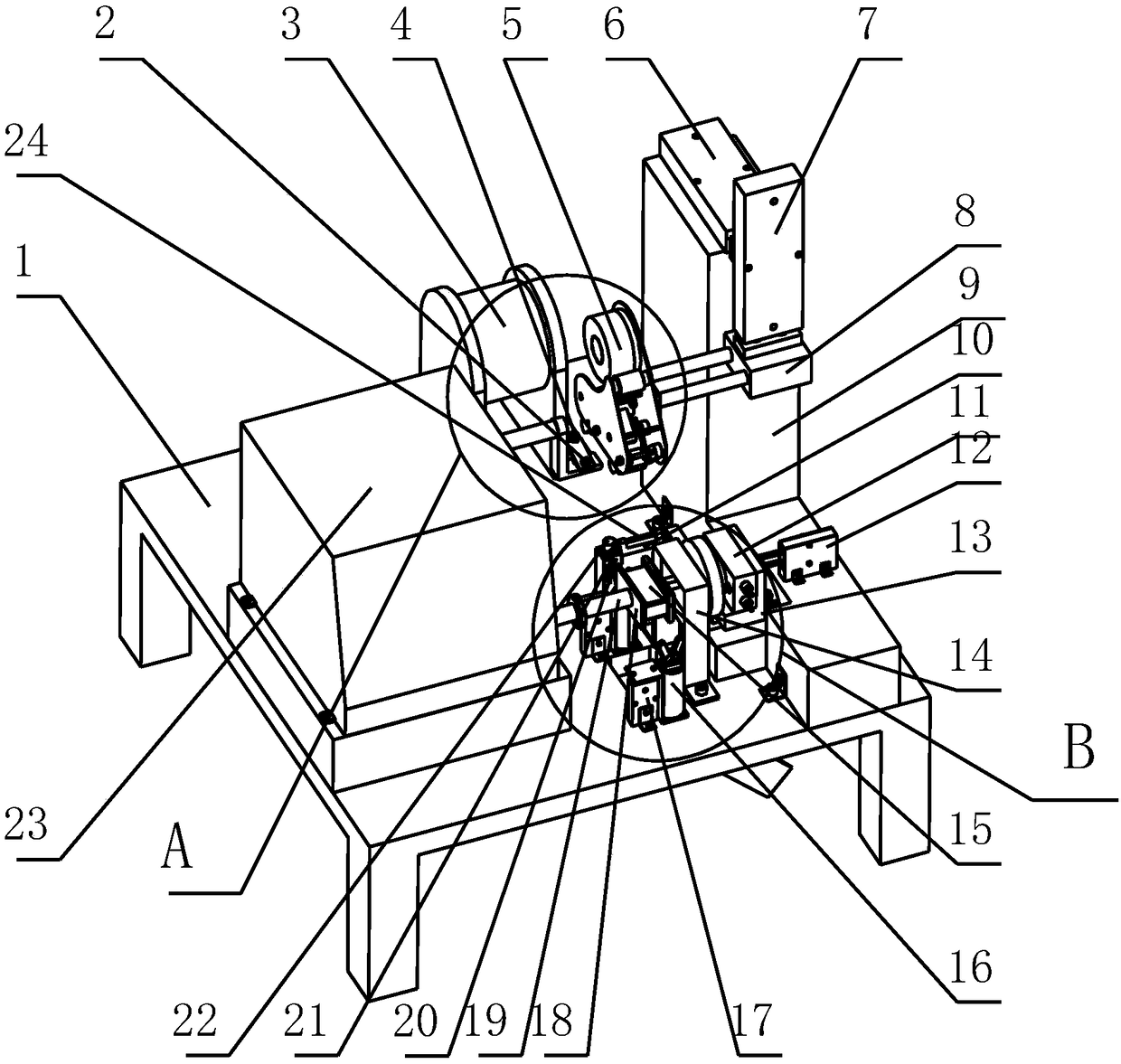 A coil automatic winding device