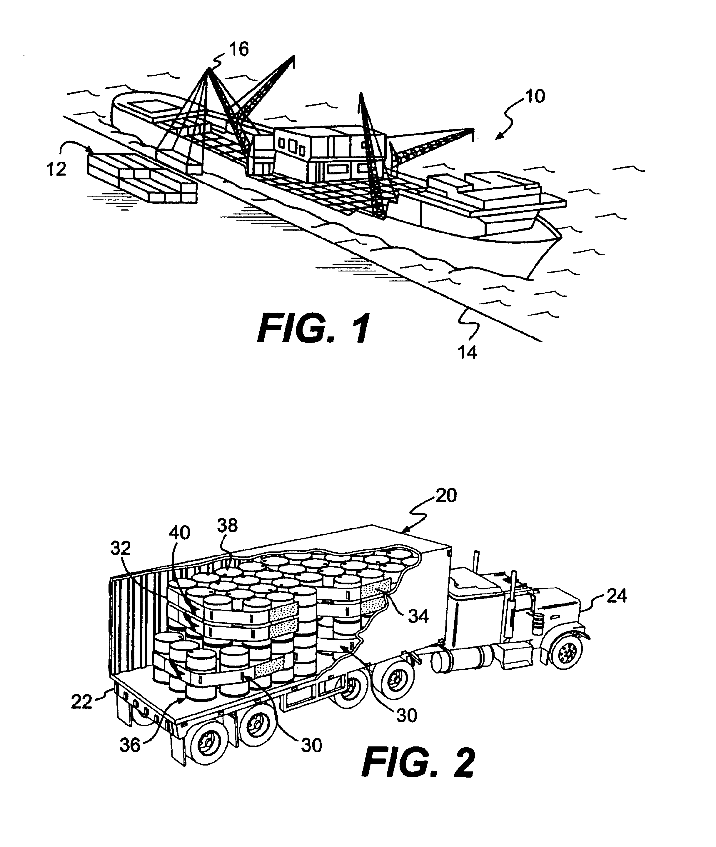 Monolithic cargo restraint system and method