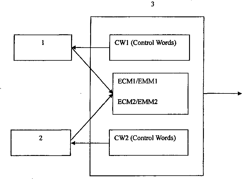 Shared digital television condition receiving system capable of preventing CW diffusion and the method