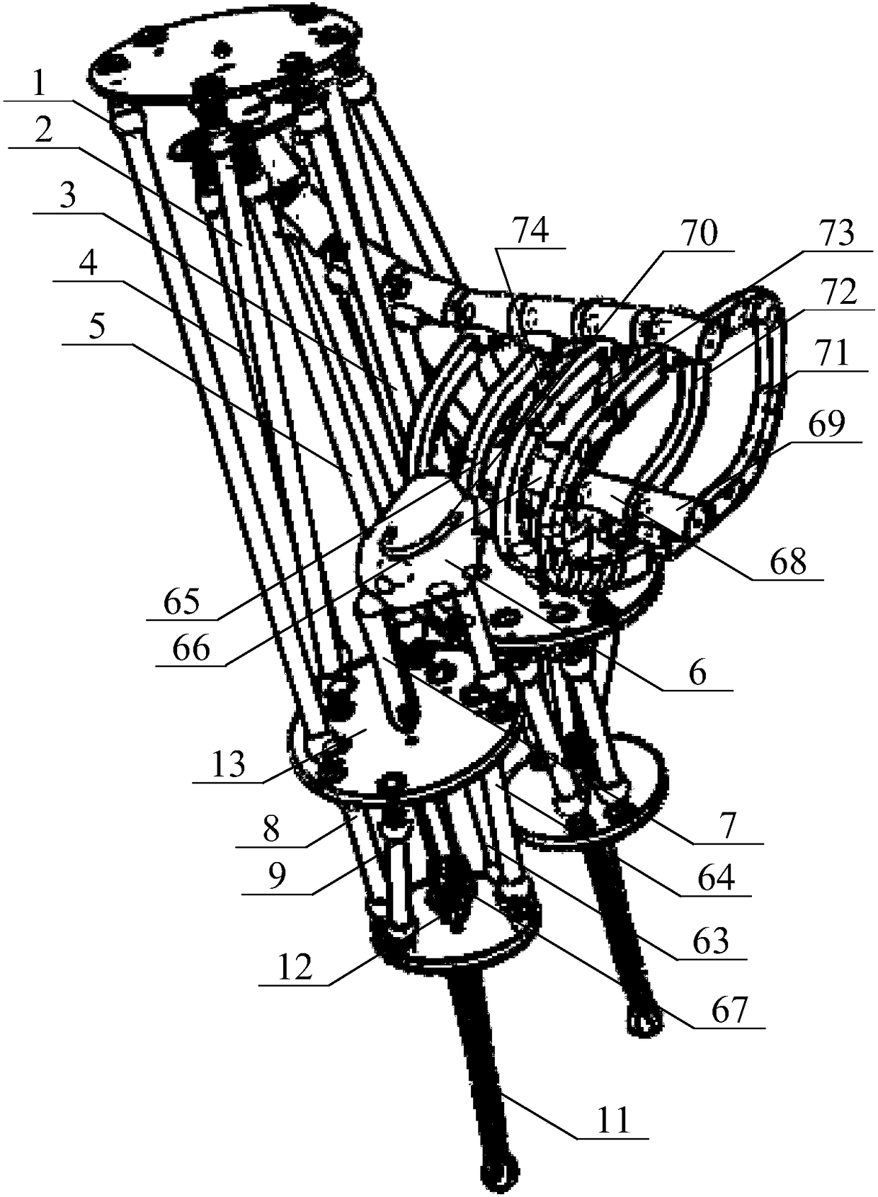 Quadruped bionic system based on pneumatic muscle