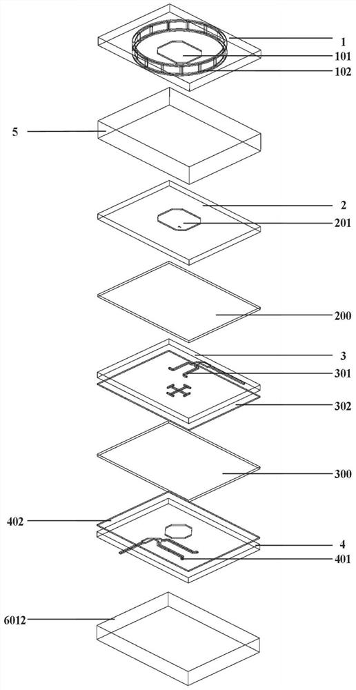 Dual-frequency dual-linear polarization phased-array antenna and antenna unit