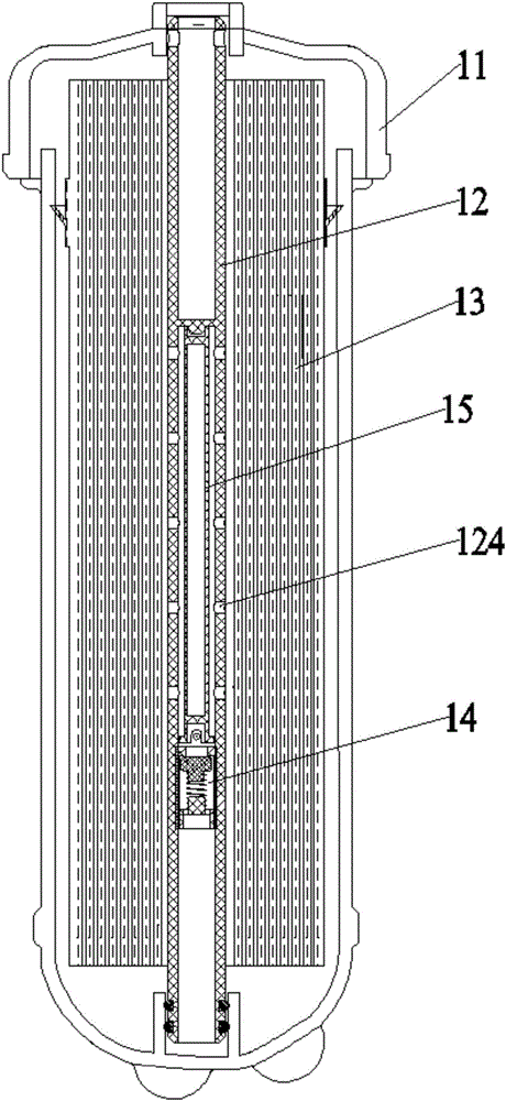 Reverse osmosis membrane filter element assembly and water purifier with reverse osmosis membrane filter element assembly