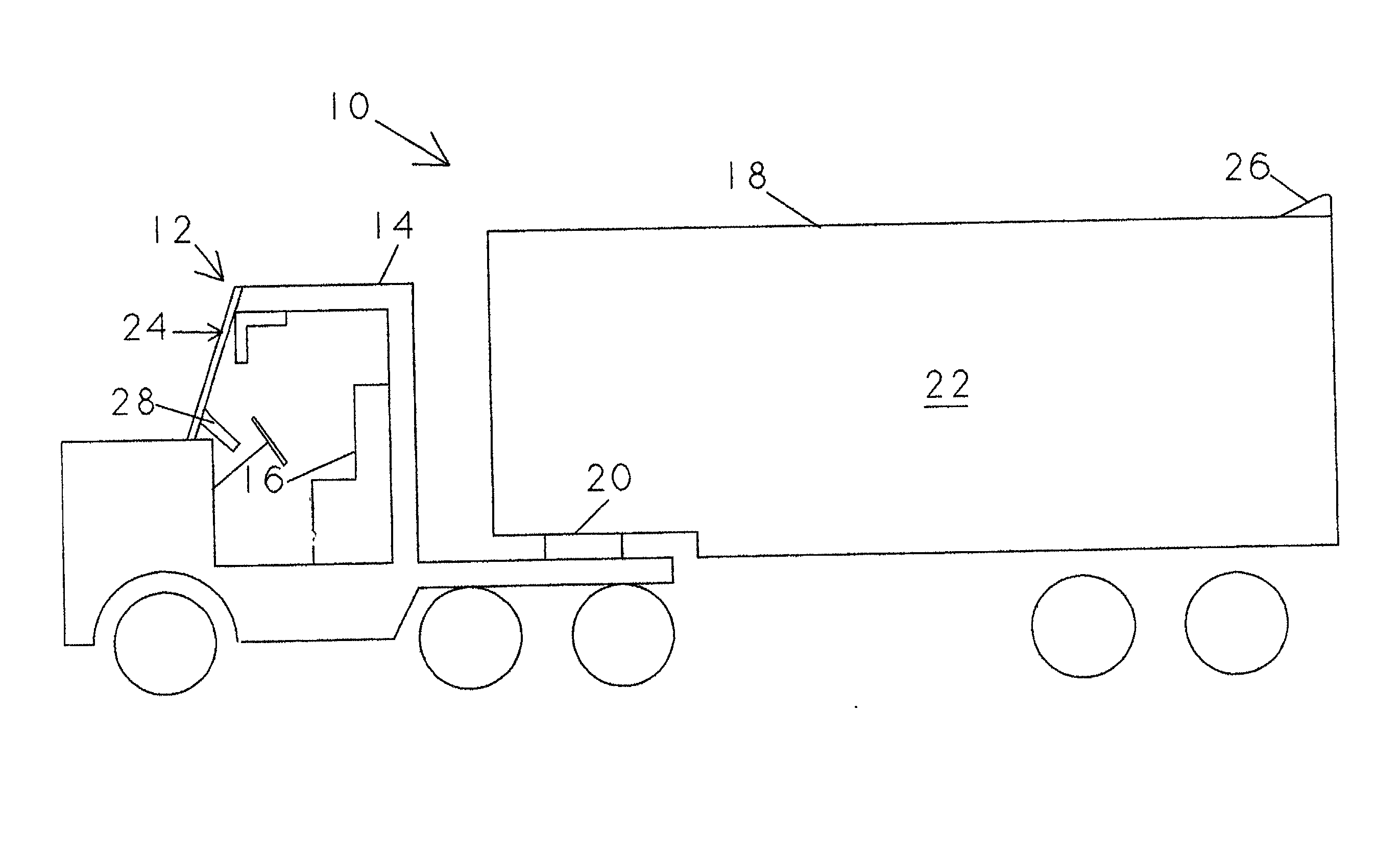 Rear vision system for large vehicles