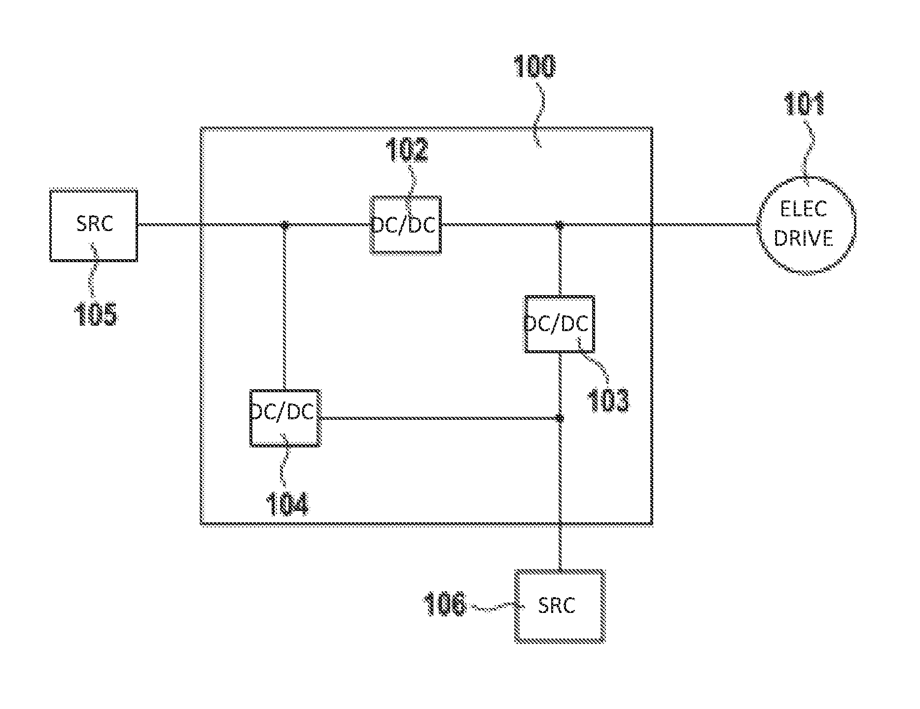 Device and method for supplying an electric drive with electric current