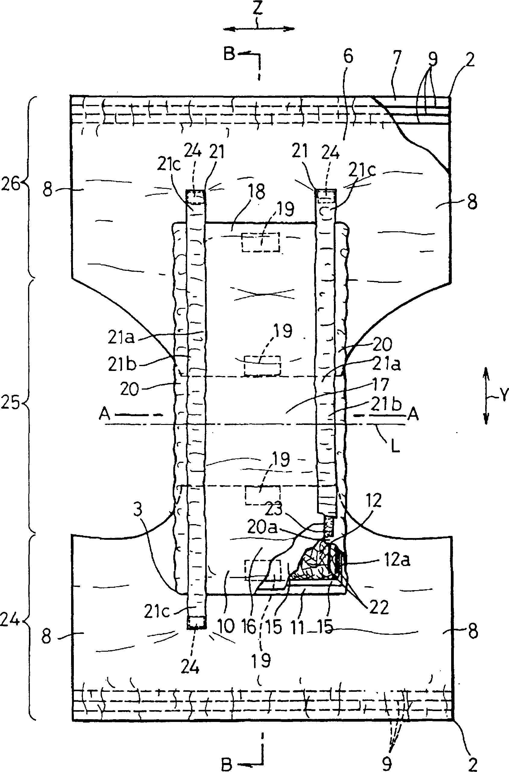 Shorts type disposable dressing article