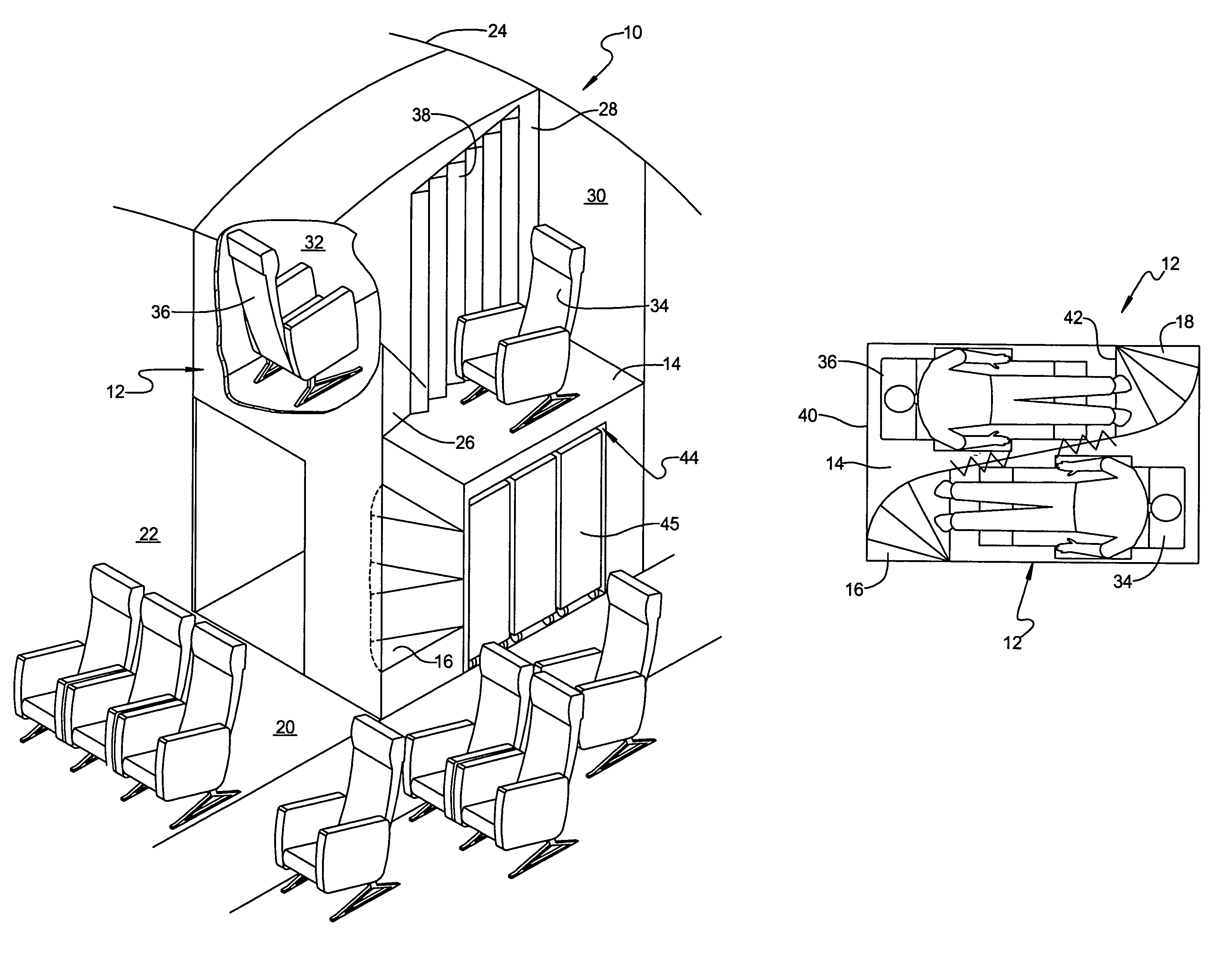 Crew rest module and method of forming same