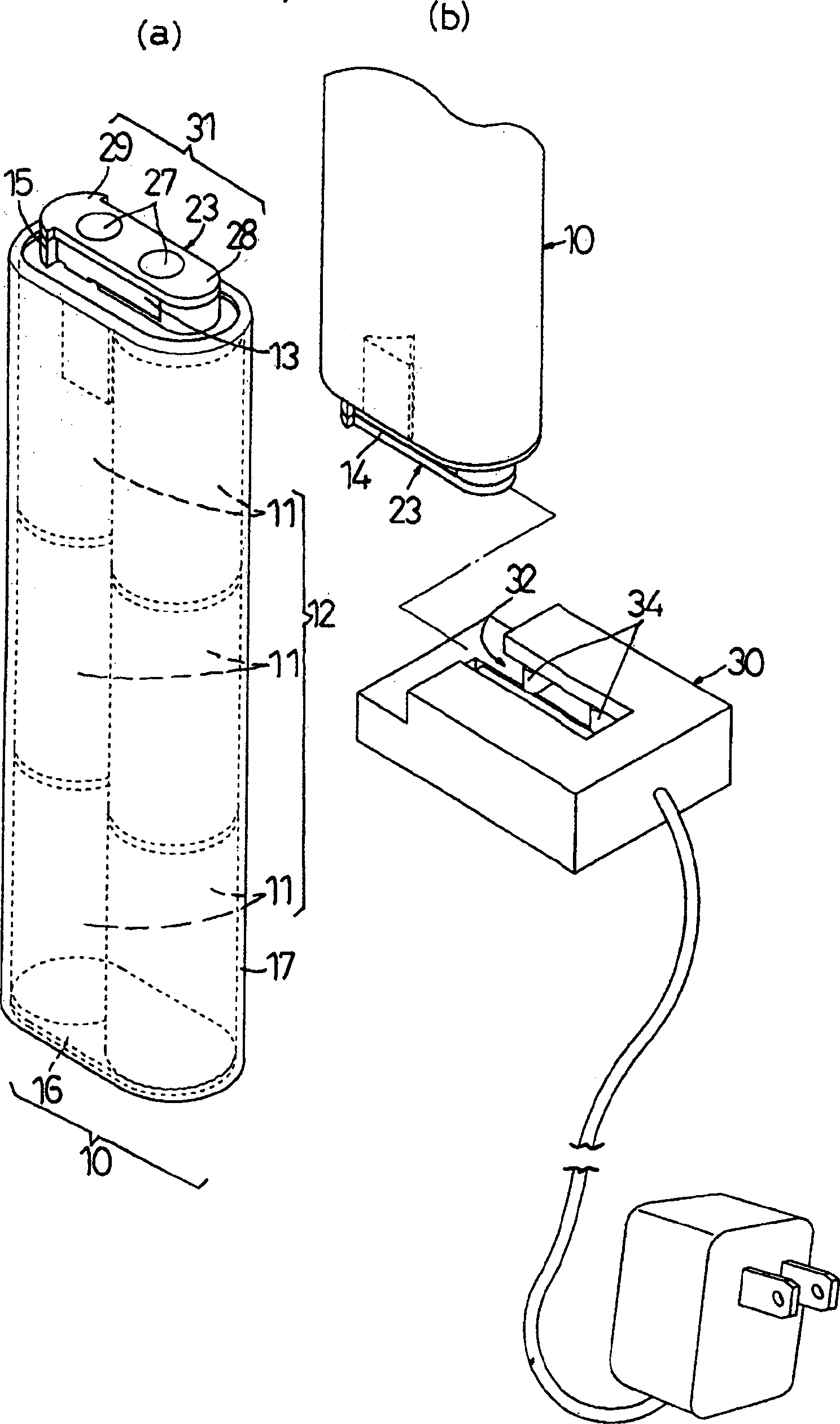 Battery group with connector and electric toy gun using same