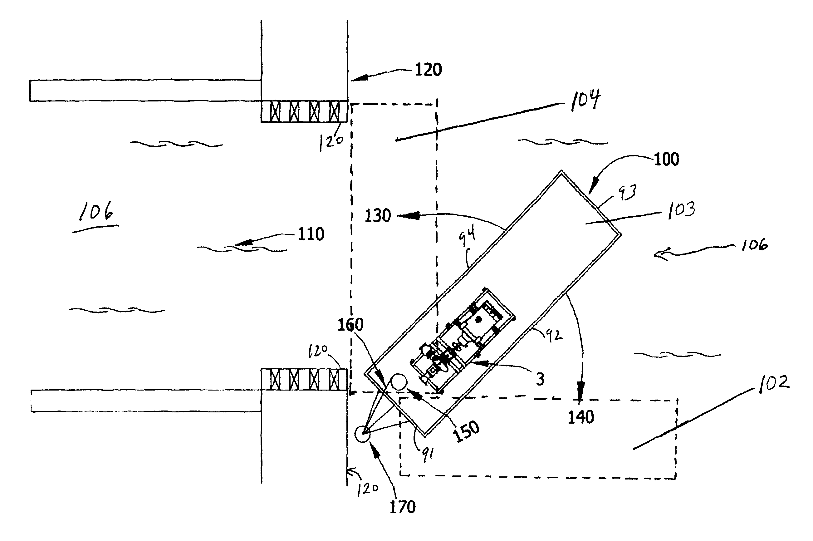 Pumping system for use on a moveable flood control barrier