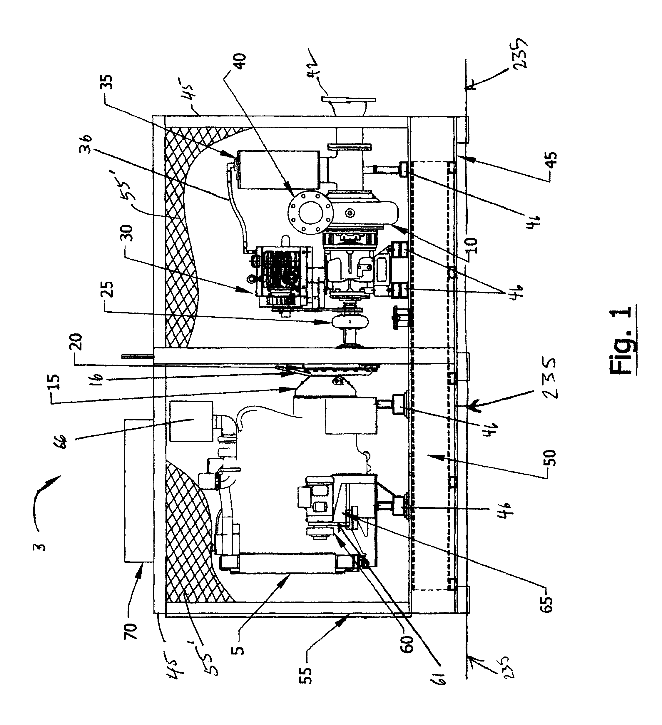 Pumping system for use on a moveable flood control barrier