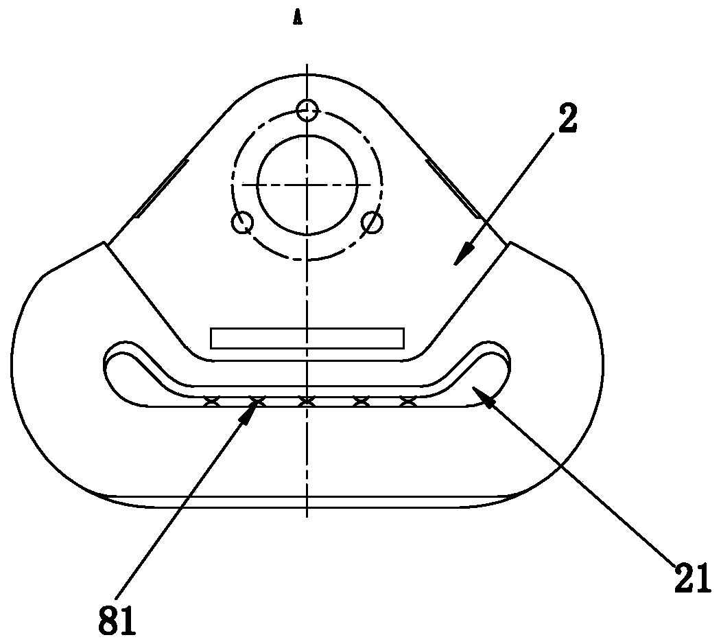 Three-point automobile safety belt