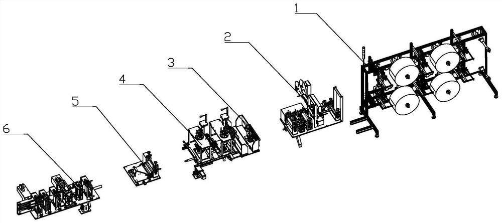 A welding device for a mask production machine