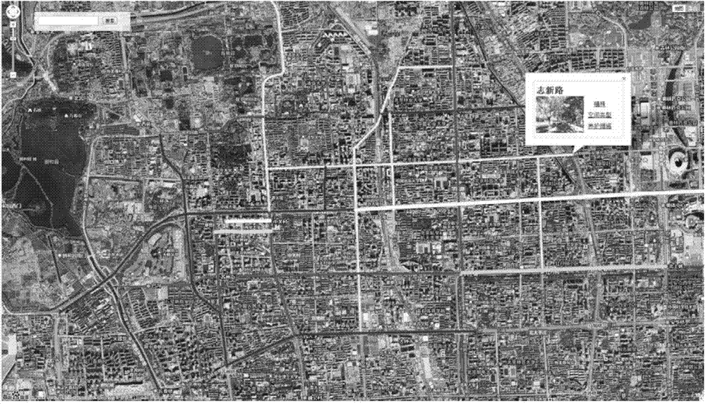 Monitoring system and method for street tree ecology landscape