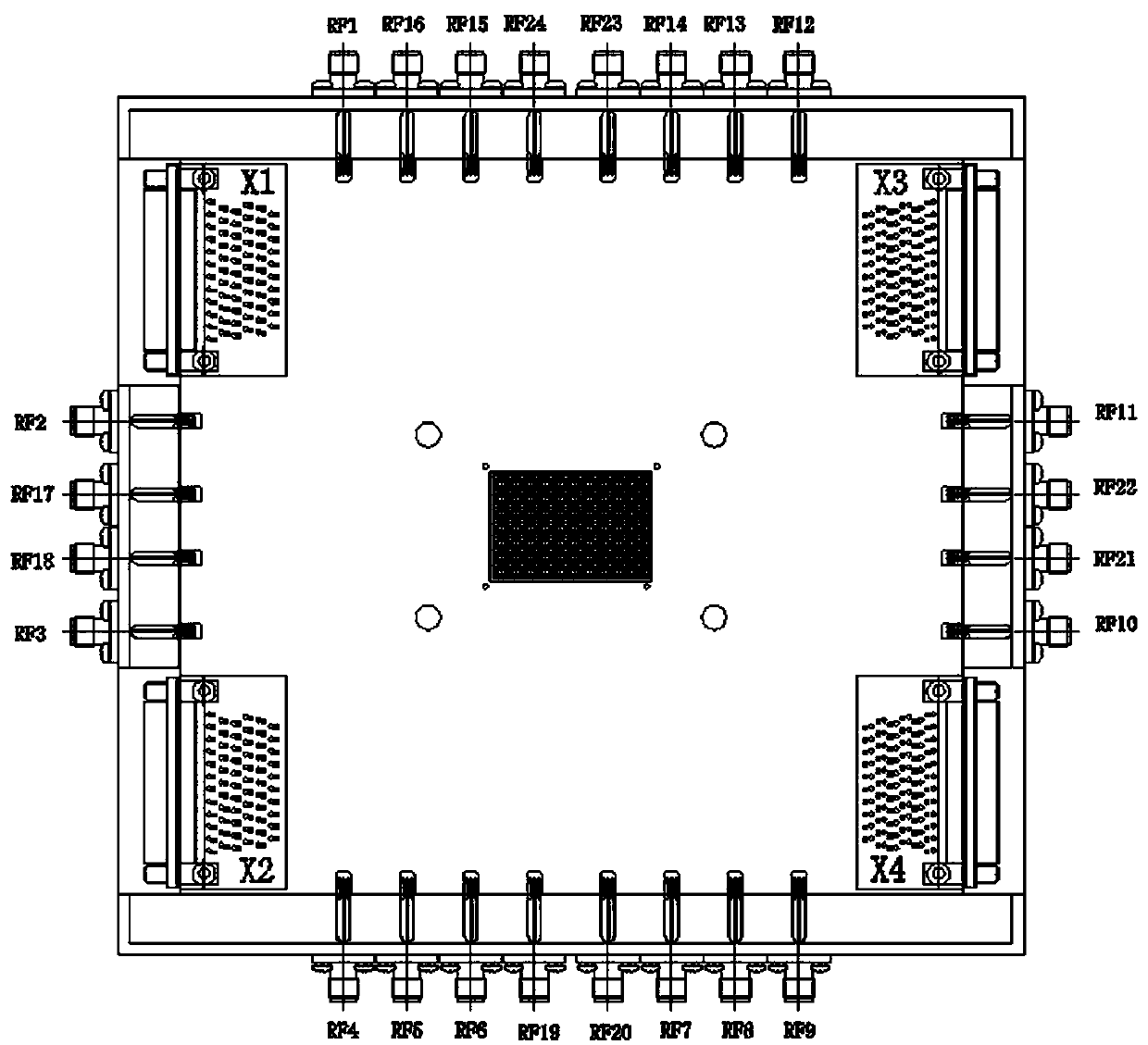 Radio frequency performance test fixture for BGA package product