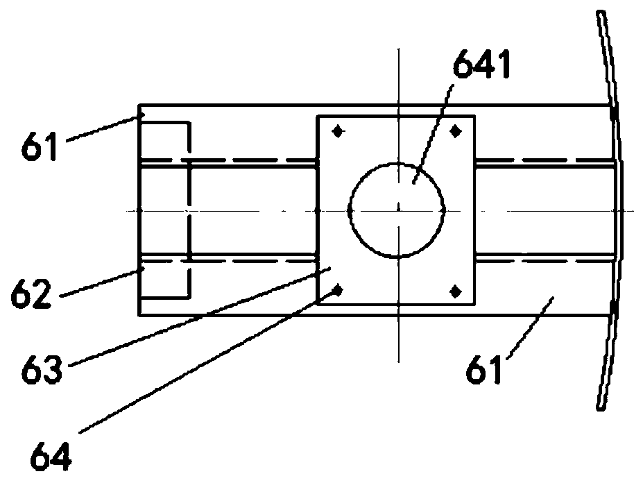 Connecting structure of salt inlet pipe and molten salt storage tank for molten salt storage tank