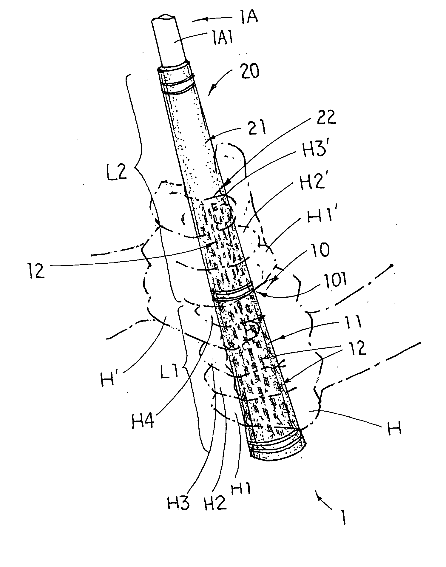 Golf club grip with anti-slip and control arrangement