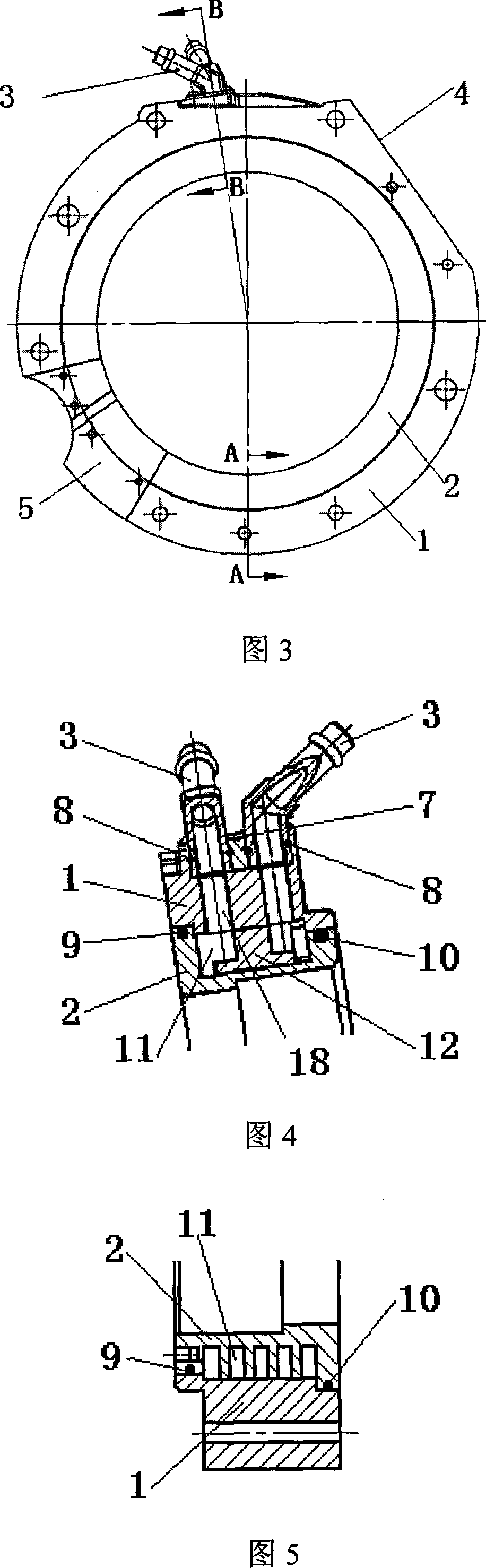 A cooling water cover of electromotive motorcar and its cooling method