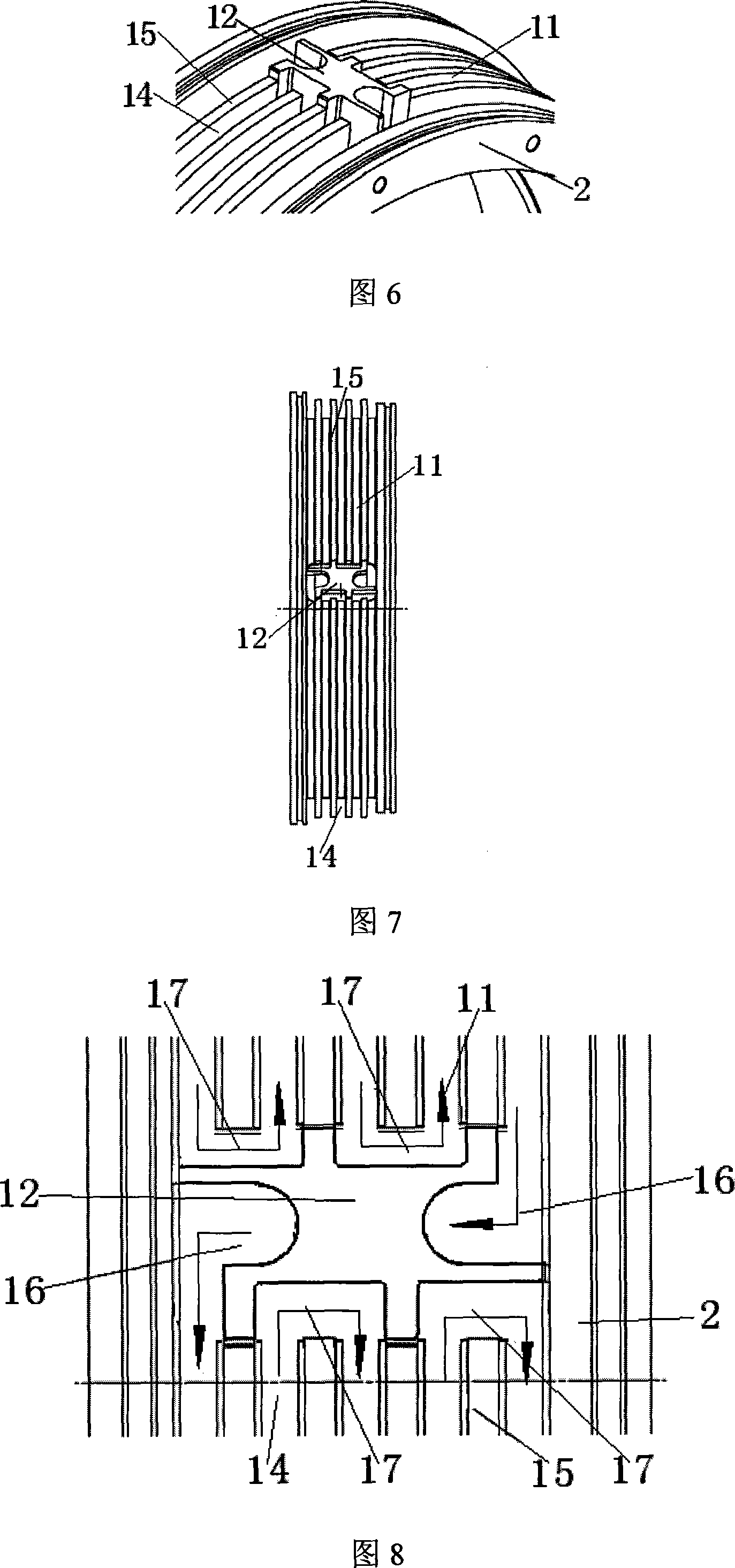 A cooling water cover of electromotive motorcar and its cooling method