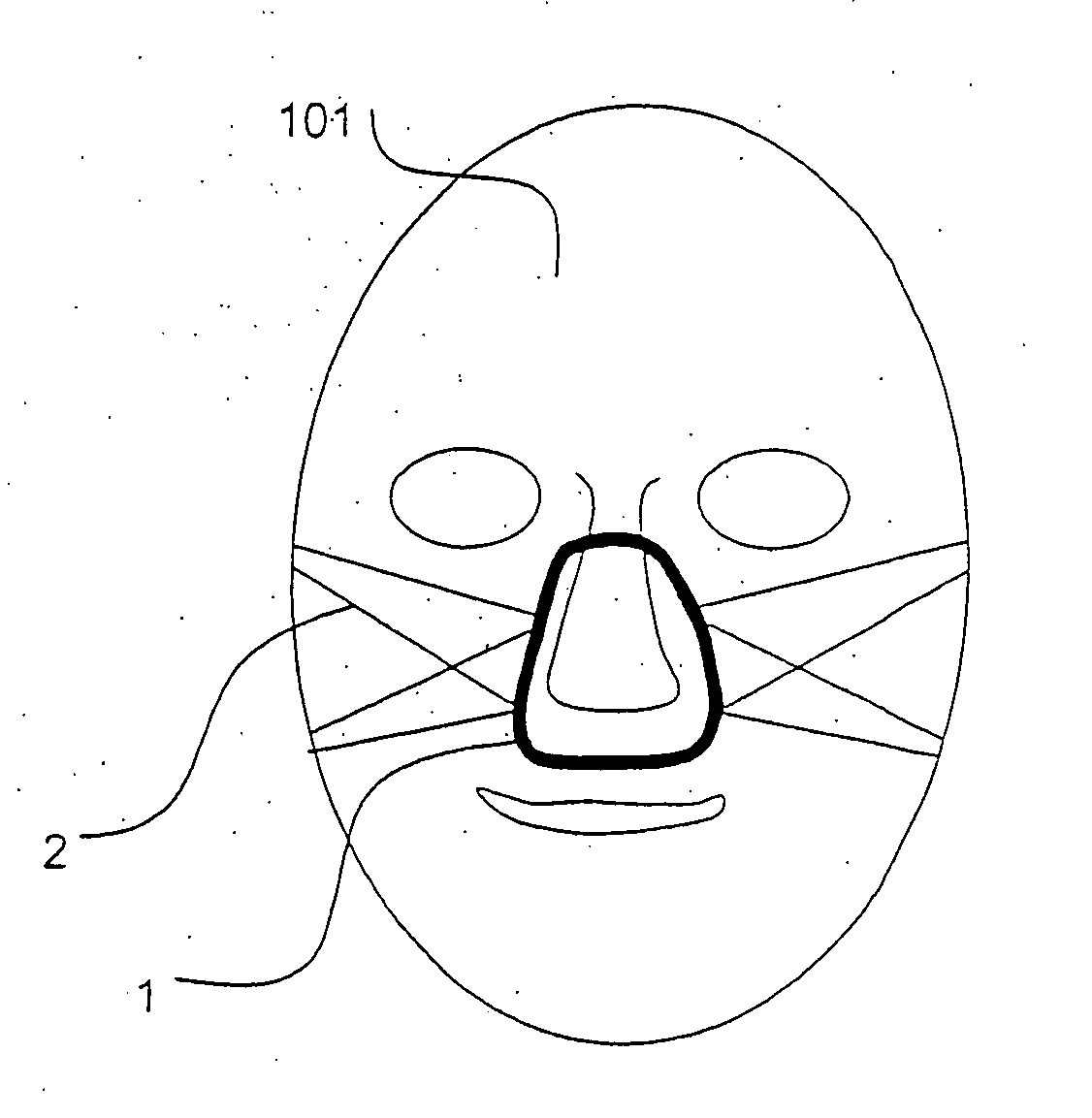 Breathing mask with individual adaptation to the shape of the face