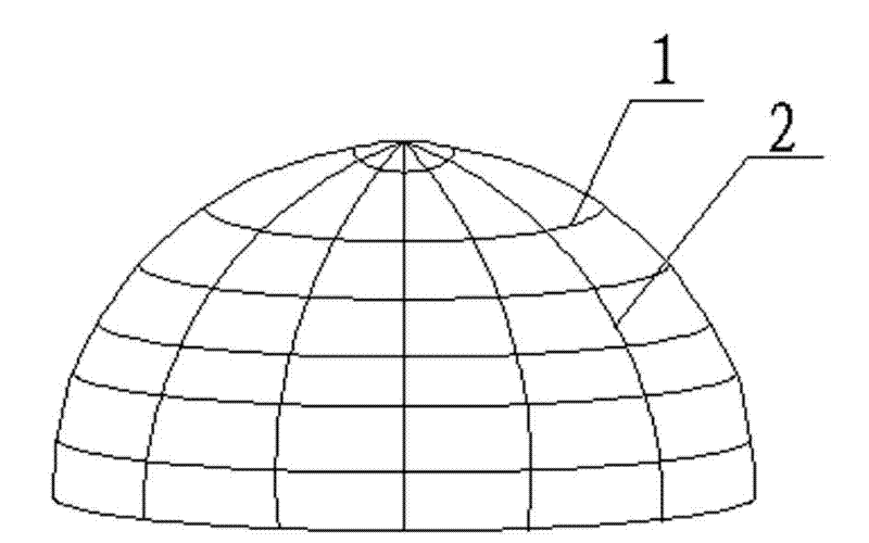 Construction method for support mould with large-curvature spherical concrete structure