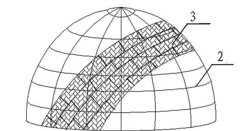 Construction method for support mould with large-curvature spherical concrete structure