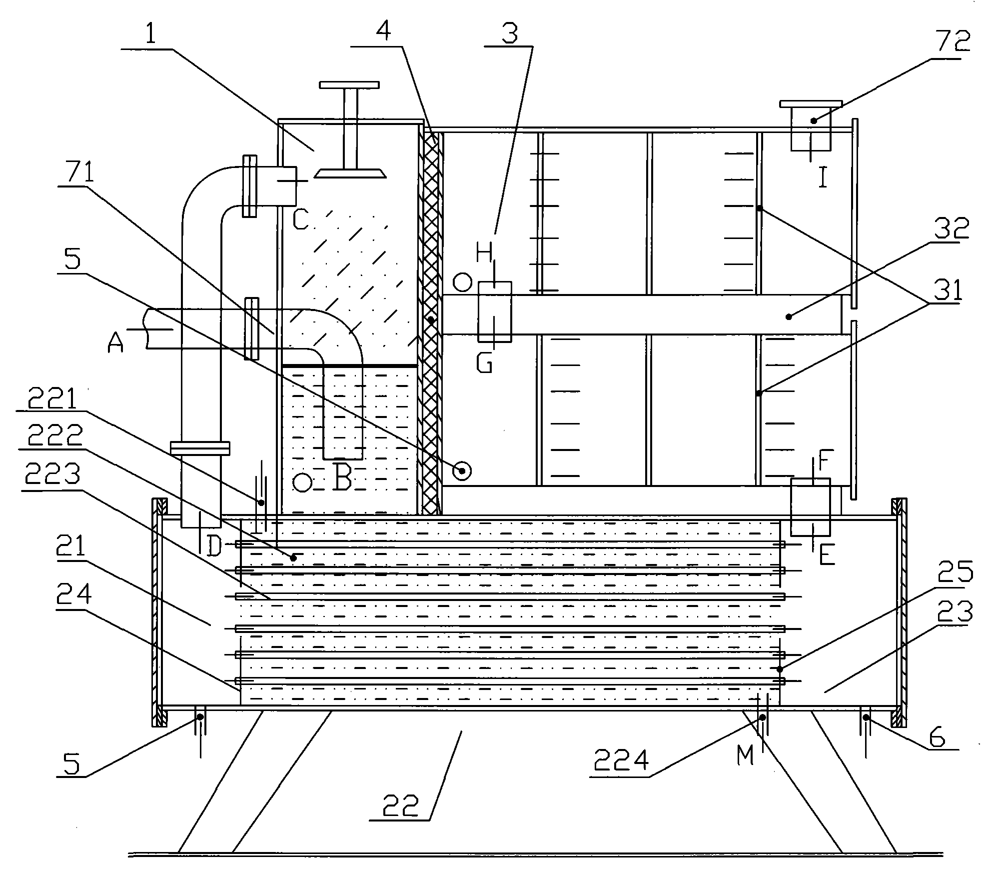 Composite filtering equipment for biomass gas