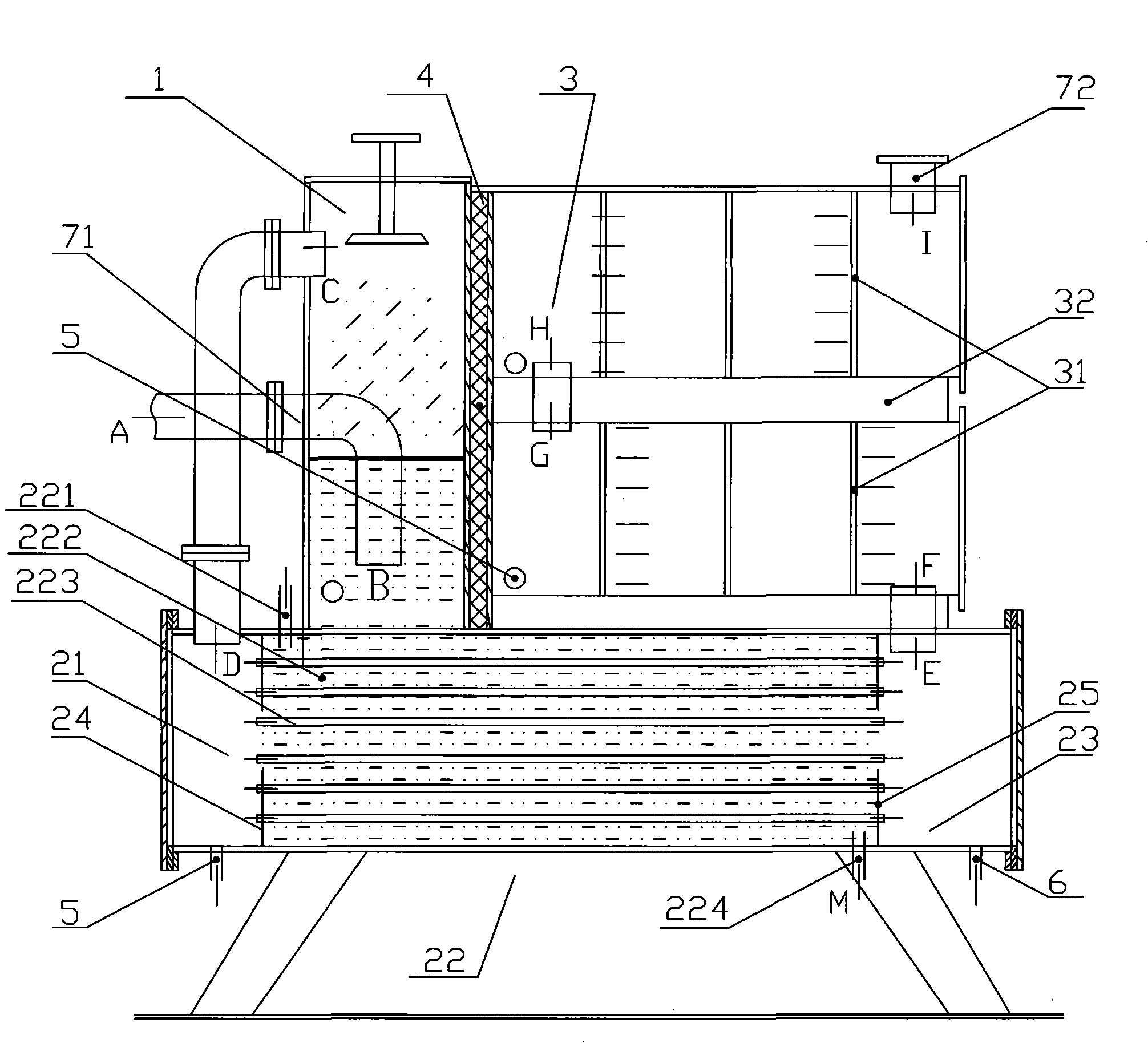 Composite filtering equipment for biomass gas