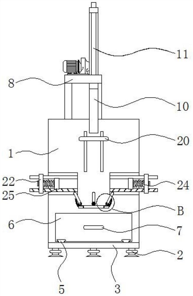 Pineapple core removing machine with positioning structure and convenient to fix