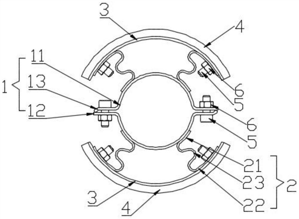 Elastic supporting structure for LNG double-wall pipes