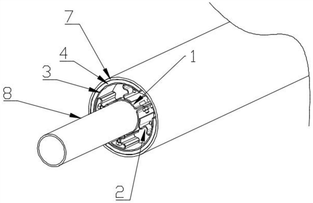 Elastic supporting structure for LNG double-wall pipes