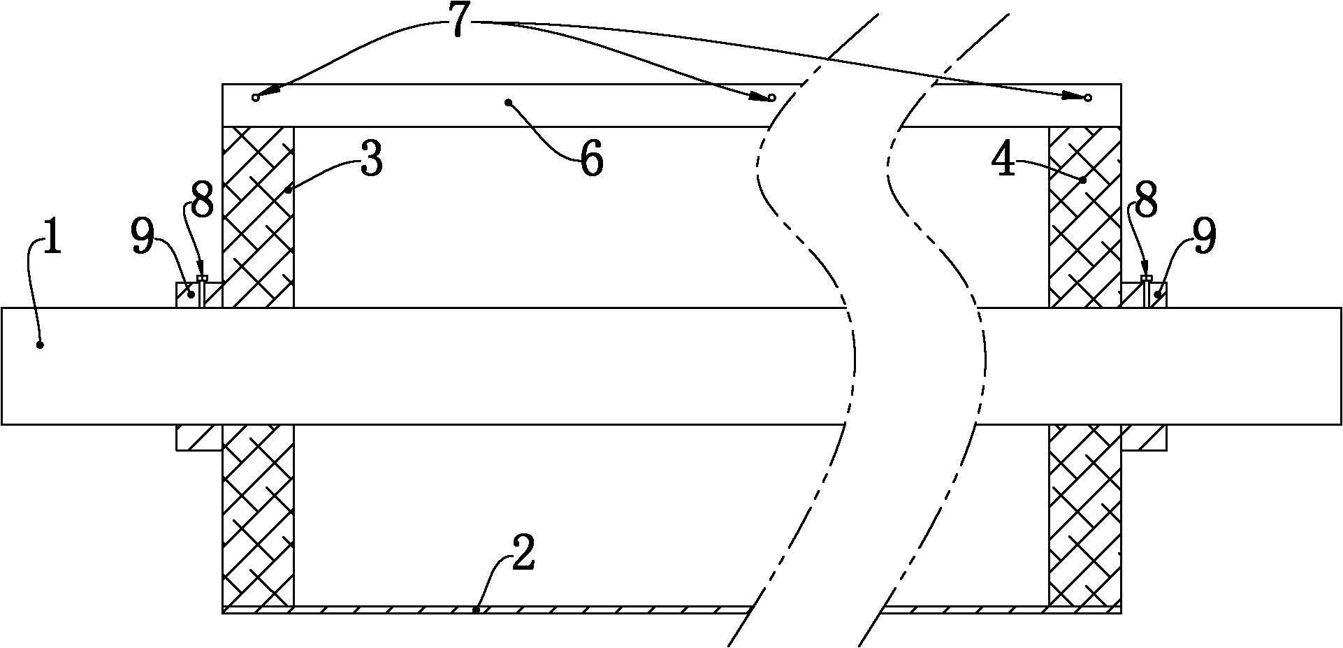 Horizontal production process of polyurethane rubber roller