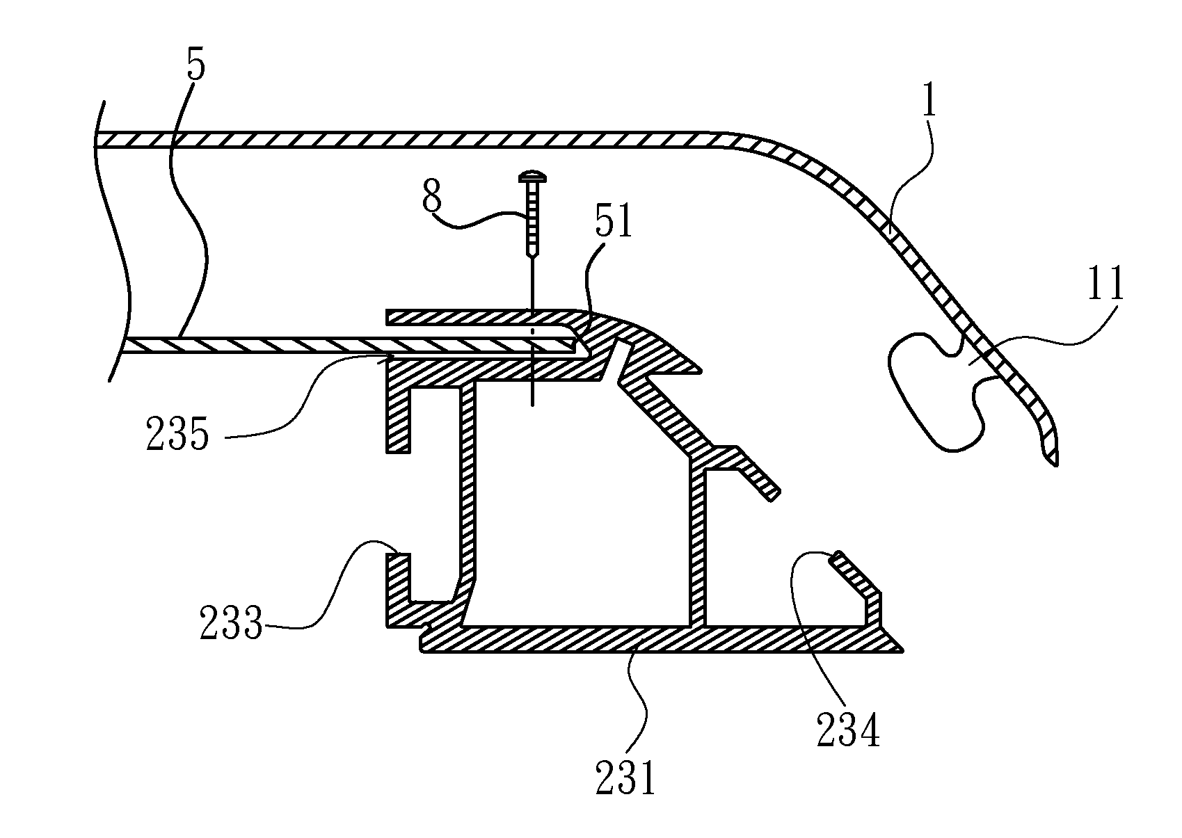 Composite tonneau cover of pick-up truck