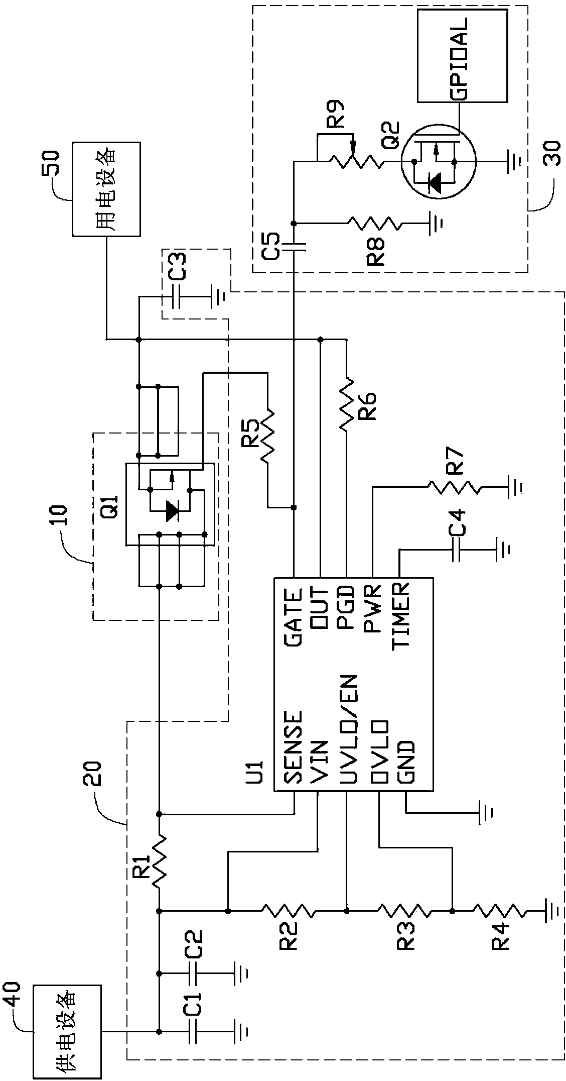 Surge current regulating circuit