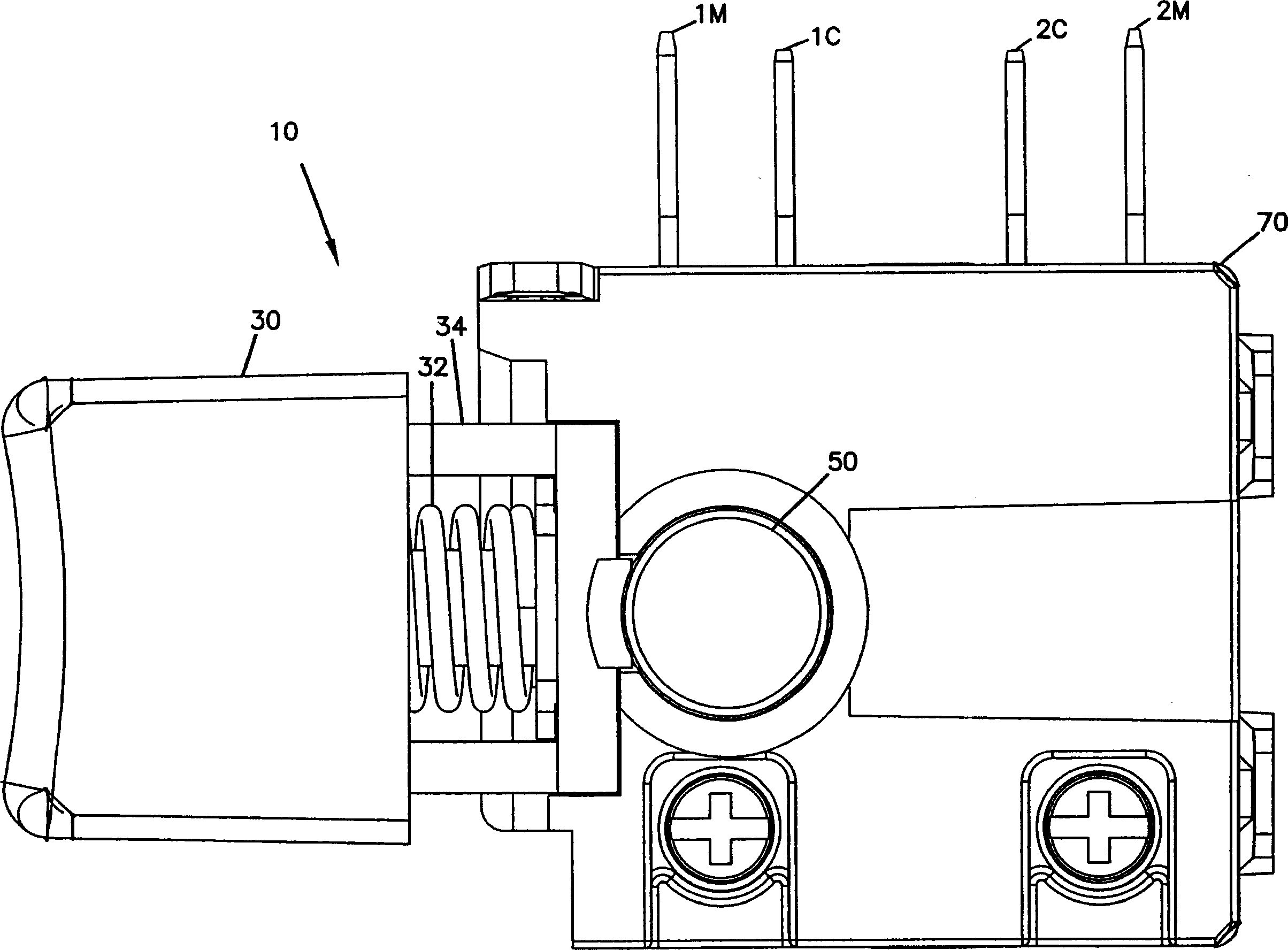 Circuit interrupter that produces snap-action connection and disconnection between electrical contacts