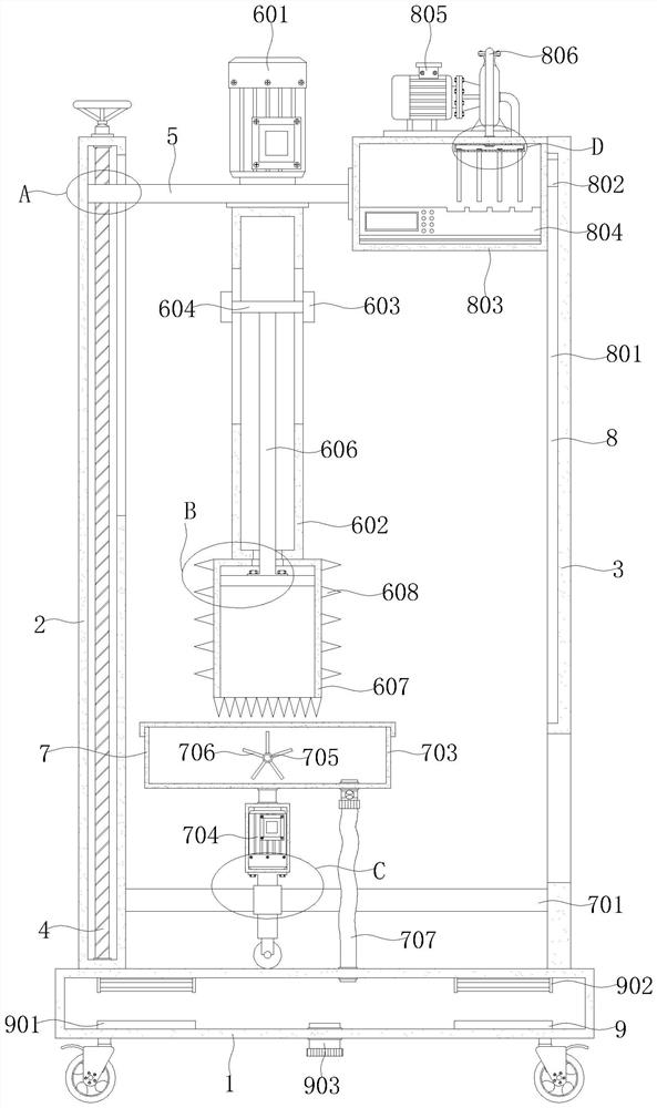 Soil pollution detection and treatment integrated device