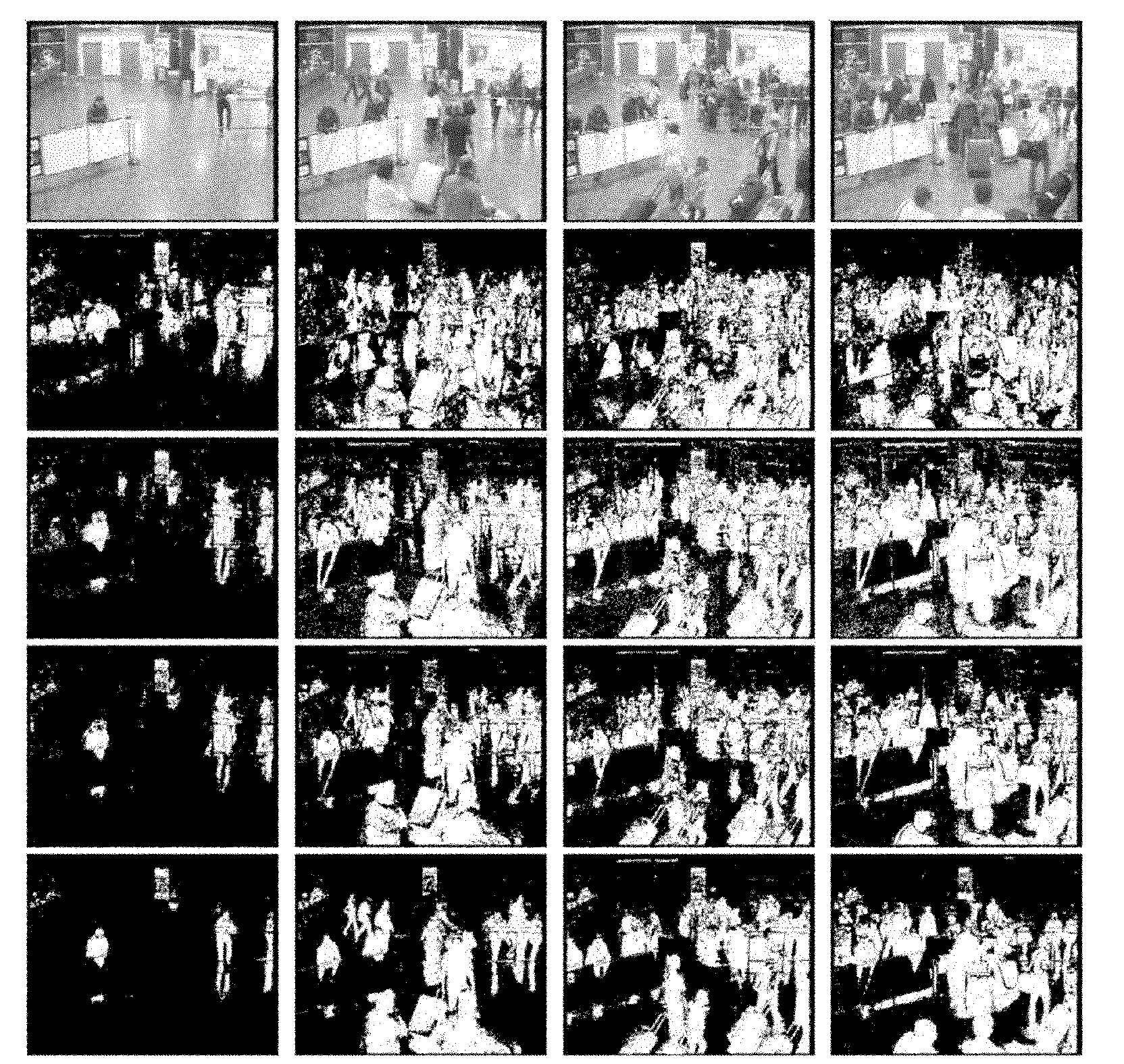 Selective feature background subtraction method aiming at thick crowd monitoring scene