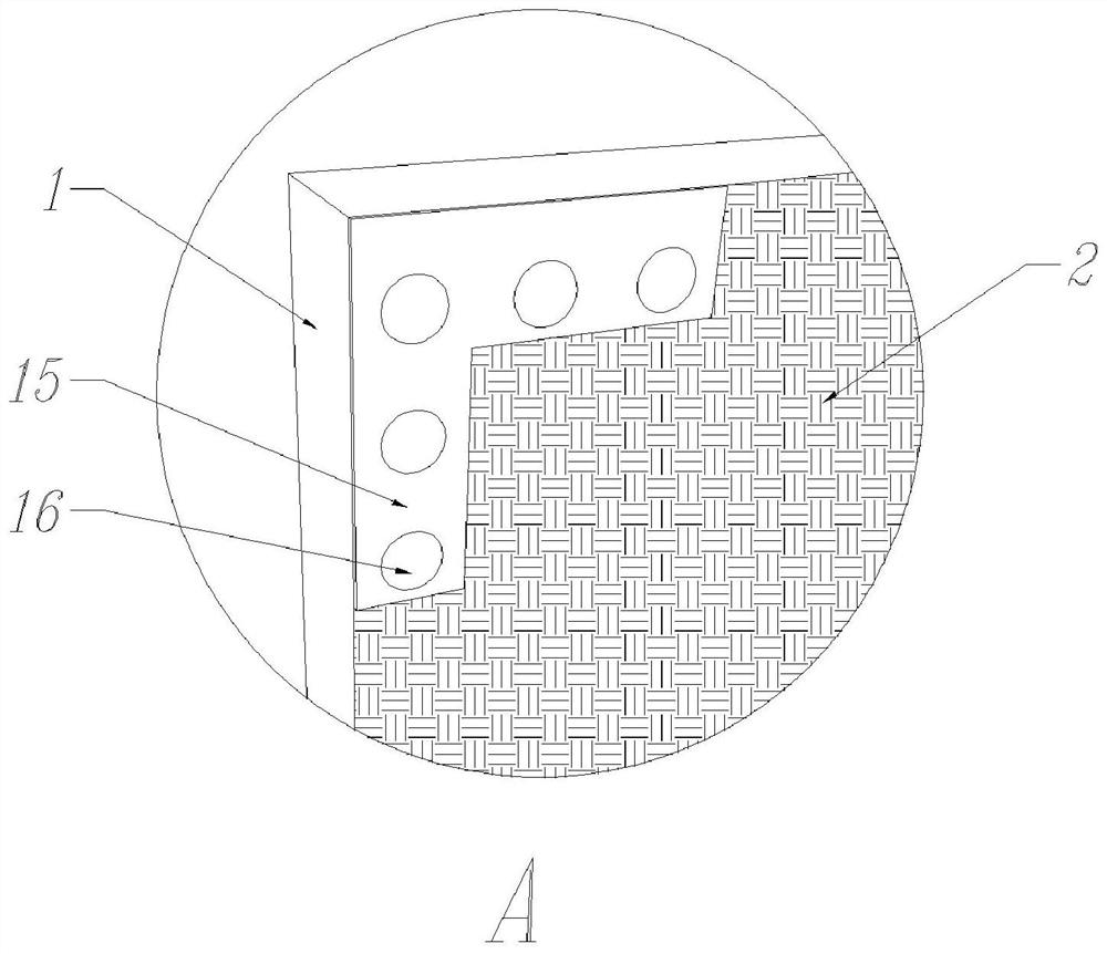 An automatic irrigation vertical greening device based on porous suction filter material