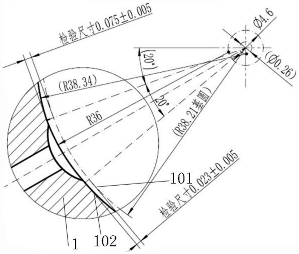 Processing and detection method for improving floating sleeve inner hole oil wedge detection efficiency